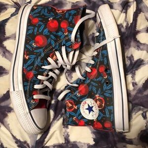 Custom high top pomegranate converse